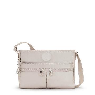 Kipling New Angie Metallic Crossbodytassen Beige | NL 2016PJ